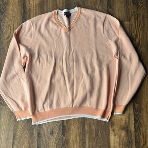 Brooks Brothers Peach V-Neck Sweater